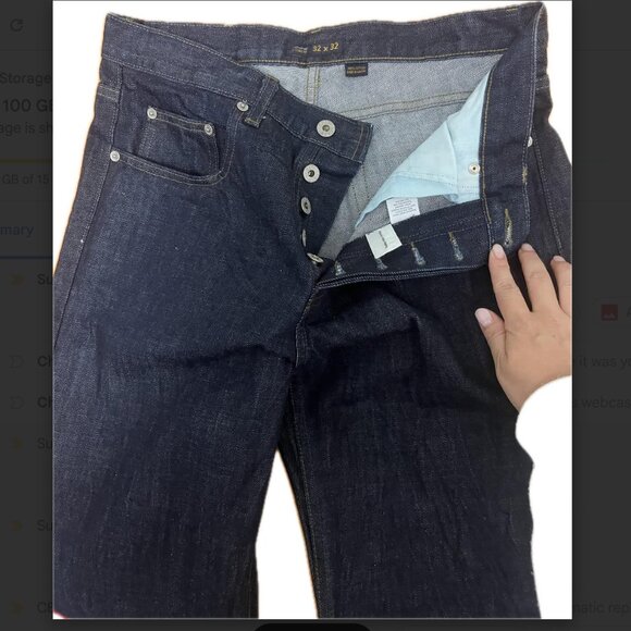 J Crew Mens Regular Fit Straight Leg 32x32 Indigo Wash - Picture 2 of 4